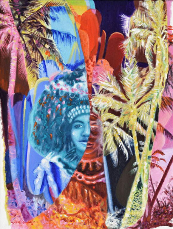 Martin von Ostrowski: Samoanerin, 2019, Öl auf Leinwand, 80 x 60 cm