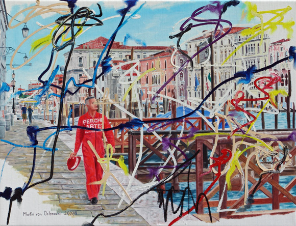 Martin von Ostrowski: Perché Arte? Venedig 2007/08, Öl auf Leinwand, 60 x 80 cm