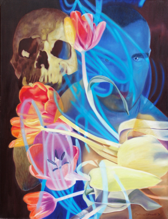 Martin von Ostrowski: Werden und Vergehen, 1996, Öl auf Leinwand, 150 x 115 cm