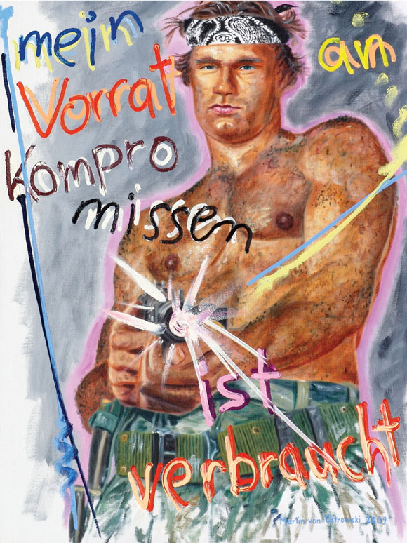  Martin von Ostrowski: Mein Vorrat an Kompromissen ist verbraucht, 2009, Öl auf Leinwand, 80 x 60 cm