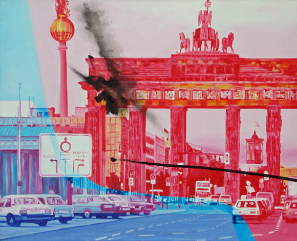 Martin von Ostrowski: Brandenburger Tor, 1994, Öl auf Leinwand, 85 x 105 cm