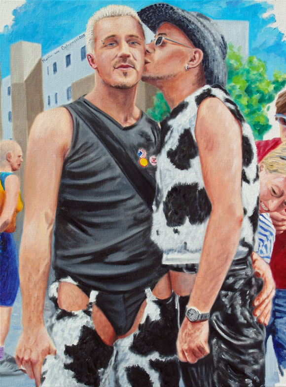 Martin von Ostrowski: Lovers, 2005, Öl auf Leinwand, 60 x 80 cm